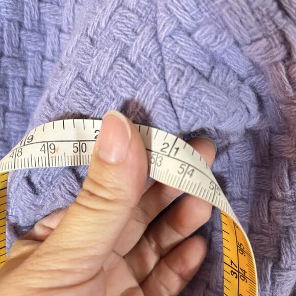 Appleseed’s Classic Wool Blend Blazer Women Size 14 Purple Textured Pockets - Picture 6 of 6